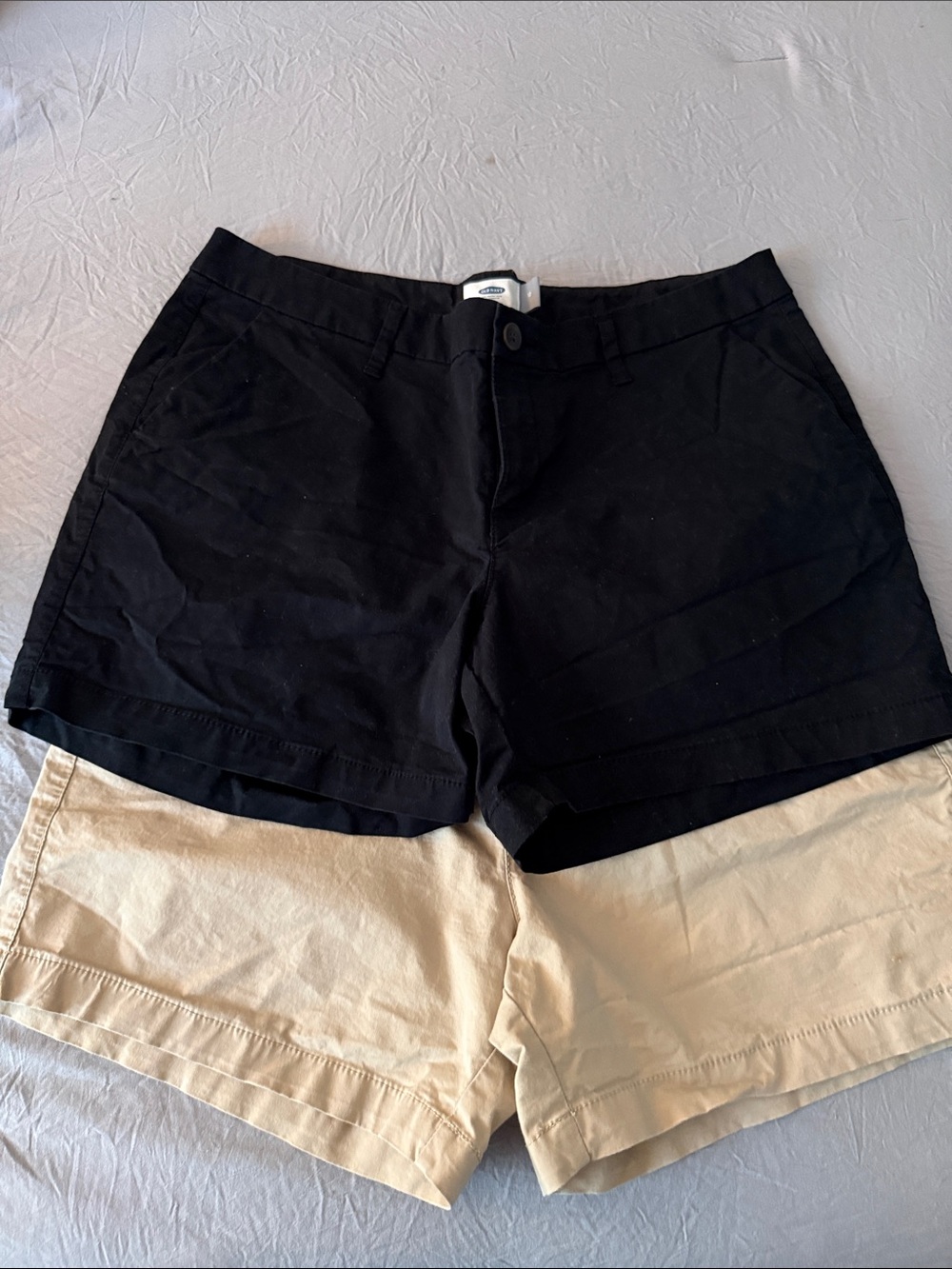 Women’s Black, Tan Chino Shorts - Classic Everyday Style 5 inches